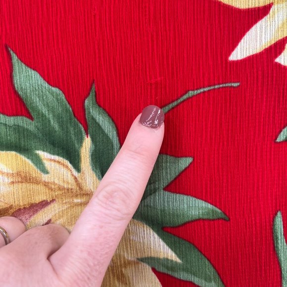 Show Me Your Mumu Kylie Lace Up Dress Red Yellow Floral Short Sleeve Mini Sz XS - Picture 9 of 9